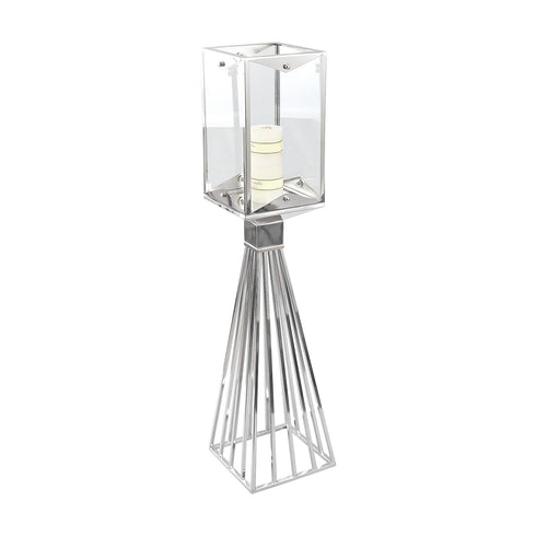 Square Candle Holder - Silver